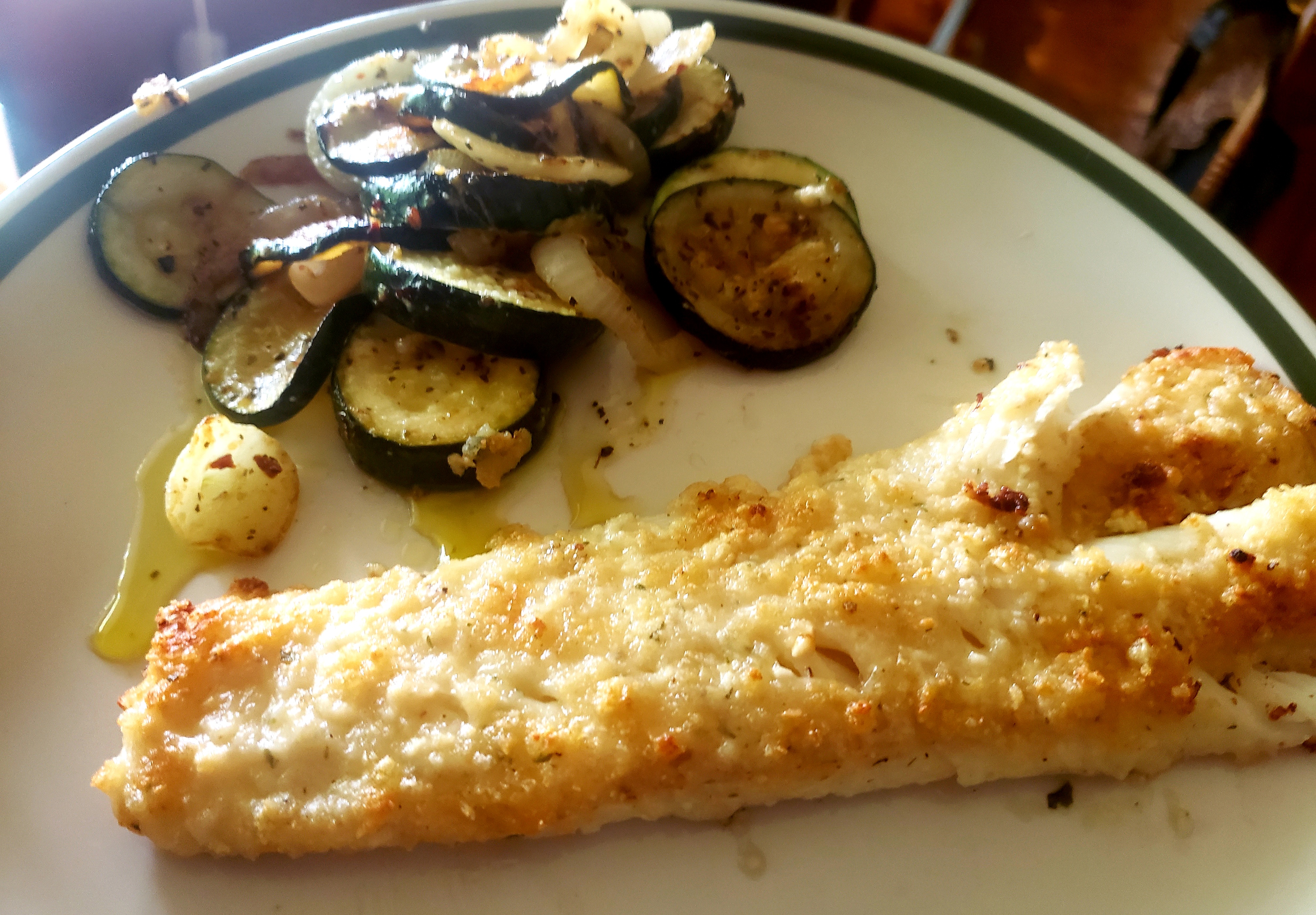 Oven Baked Garlic Parmesan Flounder for two