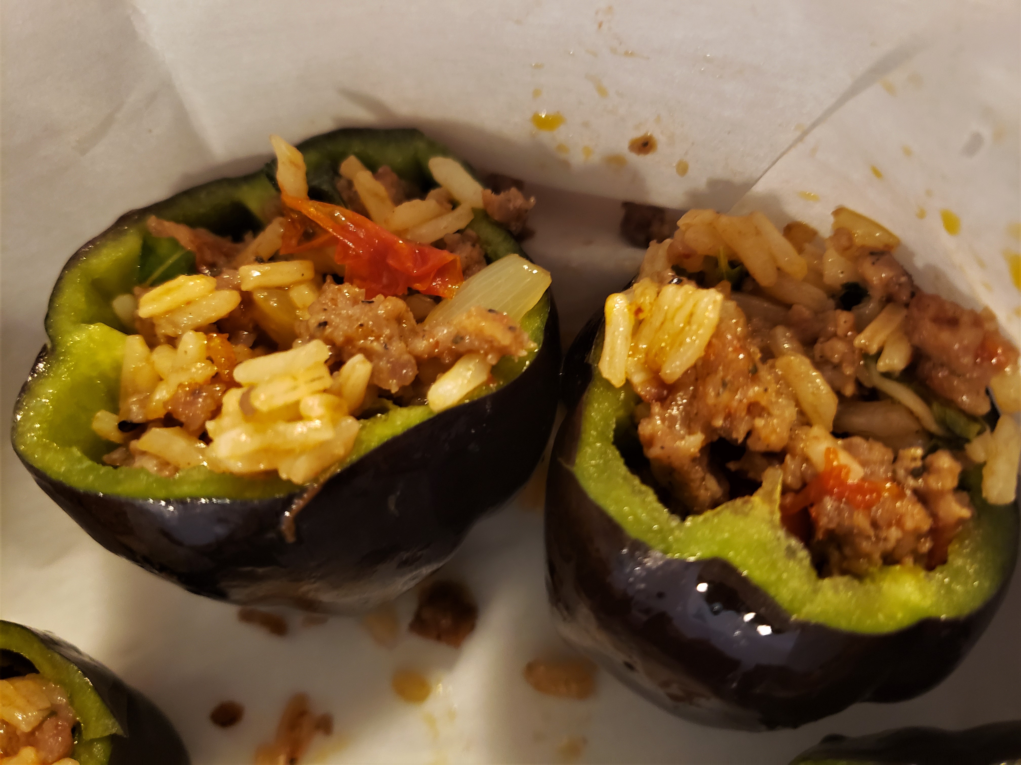 Stuffed Purple Peppers